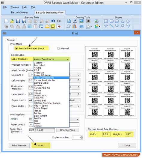 DataMatrix 2D barcode label font – HowToBarcode