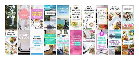 Pinterest Templates for Canva - 20 Customizable Professional Pin Designs