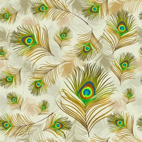 Free Vector | Peacock feather Seamless pattern