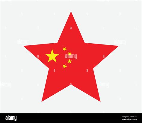 China Star Flag. Chinese Star Shape Flag. PRC Country National Banner ...