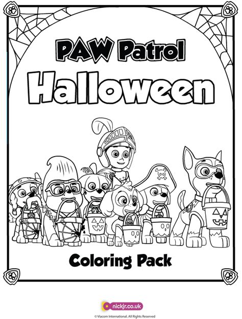 Paw Patrol Halloween Coloring Pages Sketch Coloring Page | Birthday coloring pages, Halloween ...