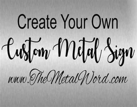 Custom Metal Sign Personalized Gift Wall Art Steel Sayings