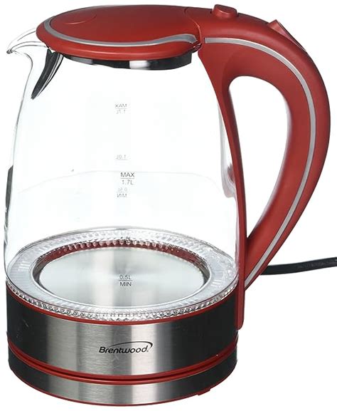 - Brentwood Tempered Glass Tea Kettles, 1.7-Liter, Red by Worldbrand Review