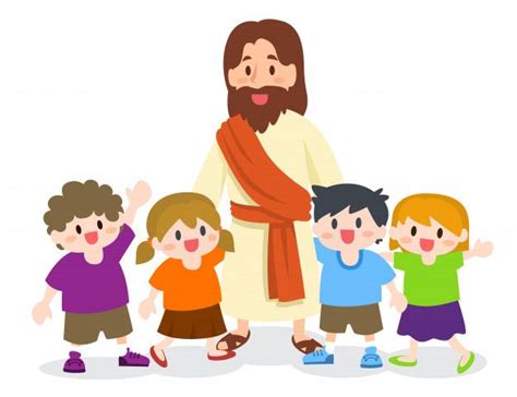 Jesucristo Con Grupo De Niños (com imagens) | Jesus crianças, Crianças vetor, Desenho jesus