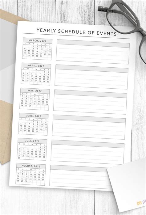 This cute, easy to use Yearly Calendar Template is the perfect way to ...