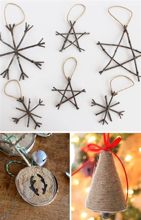 rustic DIY christmas ornaments = simple and effective