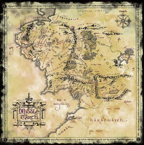 Gorgeous Map of Middle Earth (2400 x 2424) : lotr