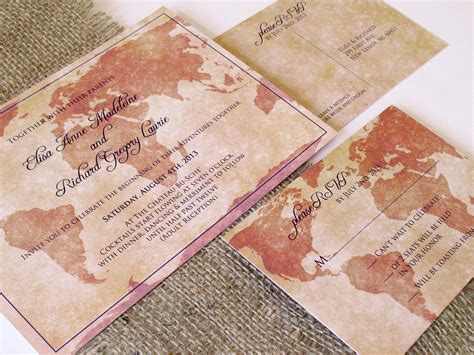 Travel wedding invitations Destination wedding invitations