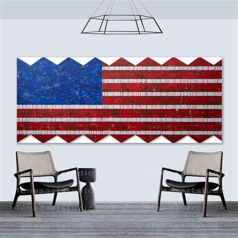 American flag print Abstract art Abstract print Large abstract | Etsy