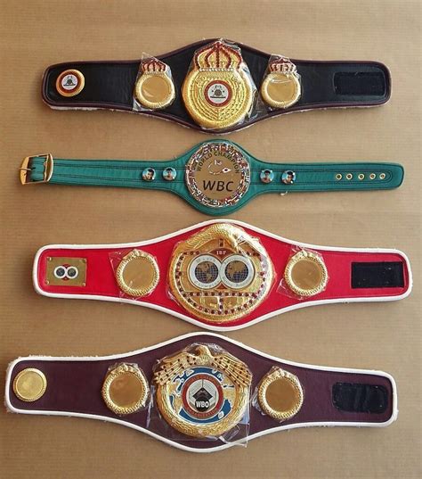 WBC WBA WBO IBF Championships Boxing Belt Mini 4 Belts - Boxing