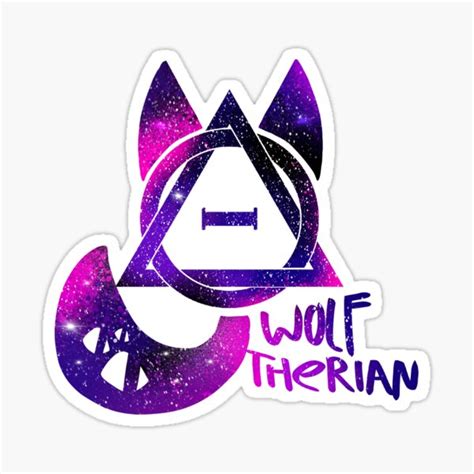 "Wolf therian galaxy " Sticker for Sale by Red-wolfo | Redbubble