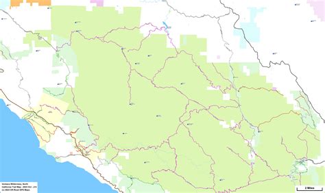 Ventana Wilderness - California Trail Map