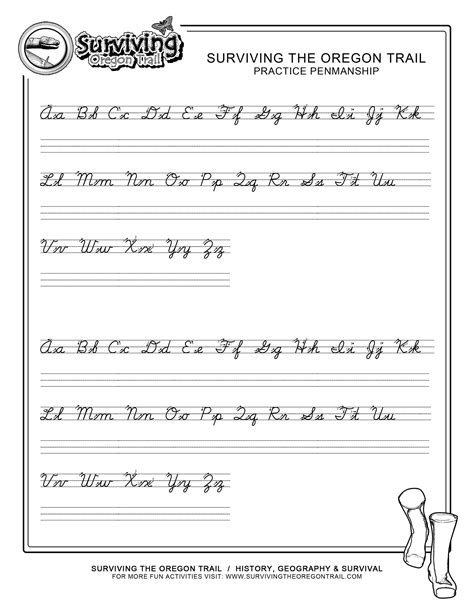 Printable Cursive Practice Sheets