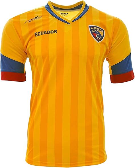 Amazon.com: Ecuador New Arza Soccer Jersey Yellow/Blue 100% Polyester ...