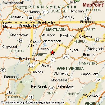 Kitzmiller, Maryland Area Map & More