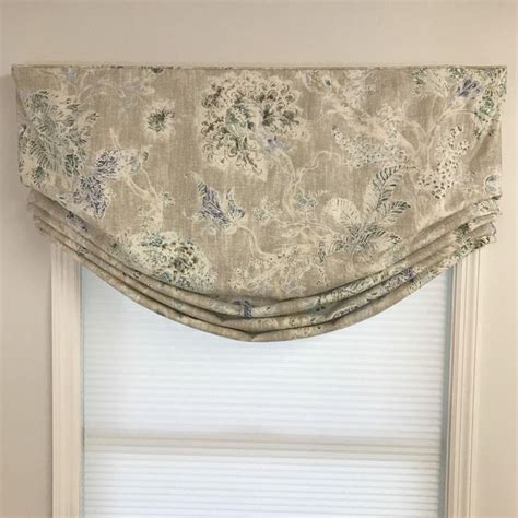 Custom Made to Order Relaxed Faux Roman Shade stationary Valance Using ...