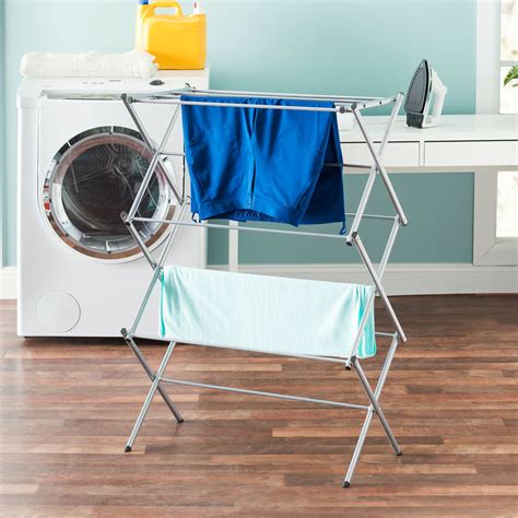 Home Basics 3-Tier Steel Collapsible Drying Rack, Grey - Walmart.com