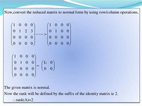 rank of matrix