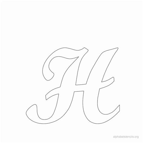Free Printable Alphabet Stencils New Print Free Alphabet Stencils Cursive H | Letter stencils ...