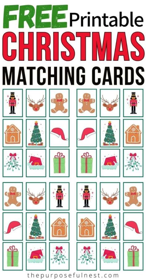 Christmas Matching Card Game - The Purposeful Nest