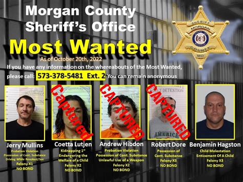 3 Of 5 People Captured In Morgan County’s Most Wanted Criminals – News/ Talk KRMS