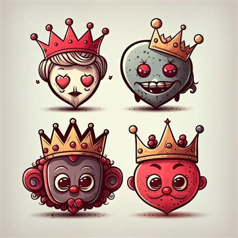 Premium AI Image | Funny Cartoon Drawing of a Crowned King and Queen ...