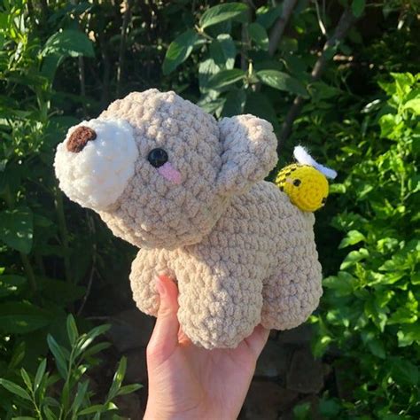 Honeybear Plushie Crochet Giant Soft and Fluffy Amigurumi teddy Bear ...