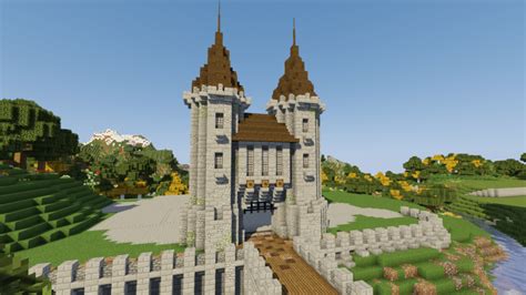 How To Build A Castle Minecraft Tutorial | Medieval Castle Part 1 - BlueNerd