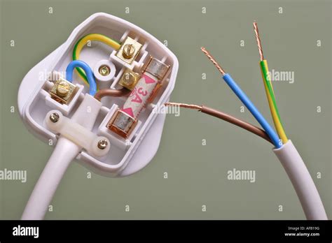 Uk three pin electrical plug 3 amp fuse Stock Photo - Alamy