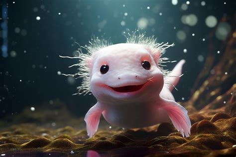 Premium Photo | A captivating axolotl with its endearing smile and 00027 00