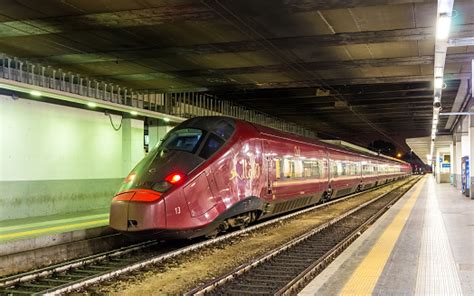 Highspeed Alstom Agv Train At Milano Porta Garibaldi Railway Stock Photo - Download Image Now ...