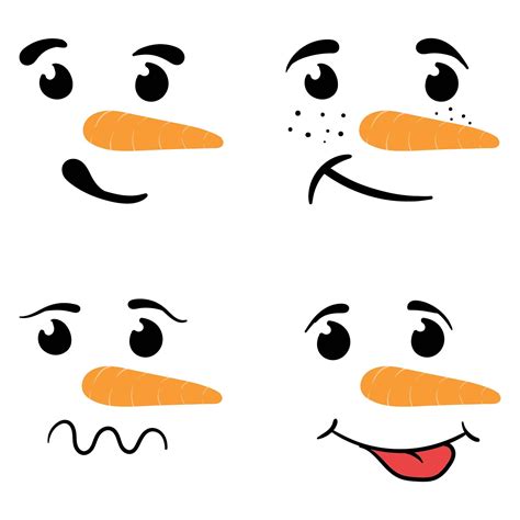 Snowman Face Template