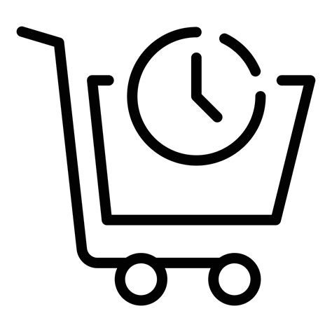 Shopping cart icon, outline style 15898041 Vector Art at Vecteezy