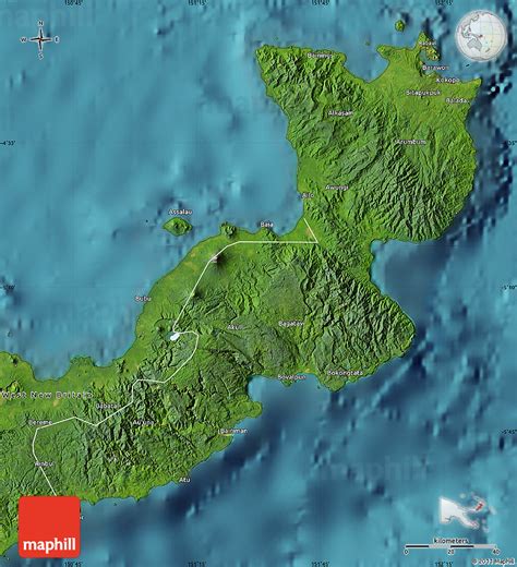 Satellite Map of East New Britain