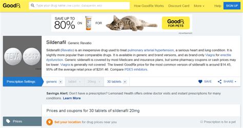 GoodRx Sildenafil: Sildenafil Prices and Sildenafil Coupons - Pharmacy ...