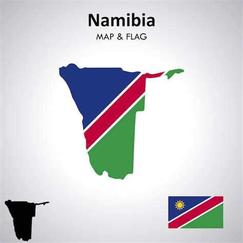 Premium Vector | Namibia flag and map design map flag vector file