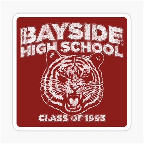 Bayside High School Tigers Logo Saved By The Bell Sticker For Sale By Pneuf Redbubble ...