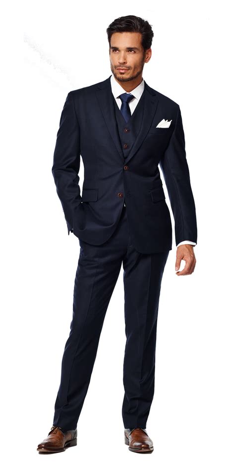 Midnight Blue Custom 3 Piece Suit | Black Lapel | Midnight blue suit ...