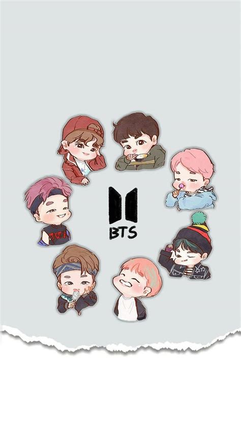 [200+] Bts Cartoon Backgrounds | Wallpapers.com