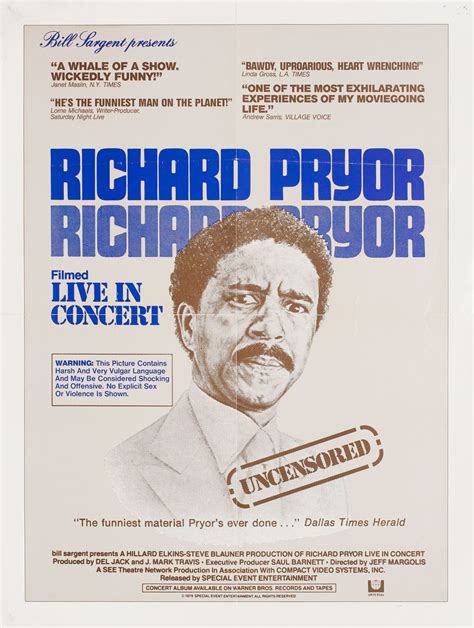 Richard Pryor: Live in Concert Original 1979 U.S. Movie Poster - Posteritati Movie Poster Gallery