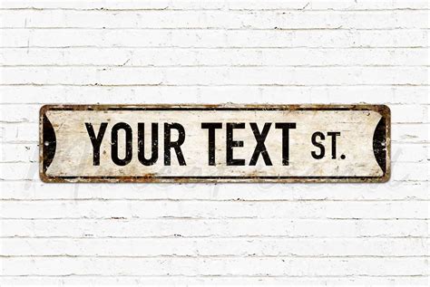 Custom Metal Street Sign Vintage Metal Road Sign - Etsy