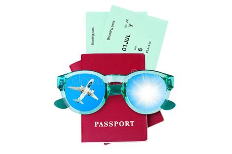 Red Passports, Boarding Pass, Flight Tickets, Sunglasses, Plane, Sun ...