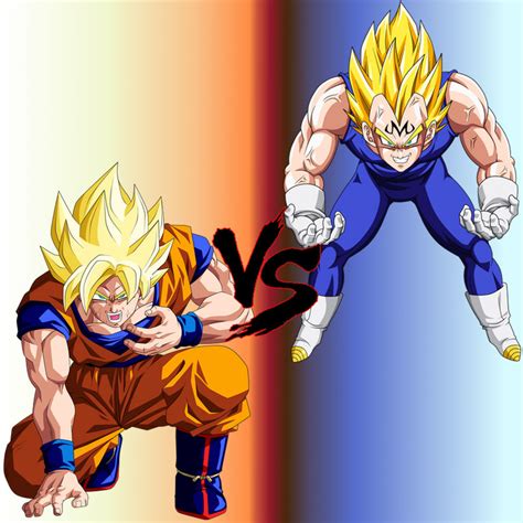 Wallpaper DBZ-Fight Goku vs Majin Vegeta (1) by MajinArtBook on DeviantArt