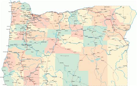 Oregon State Highway Map - Printable Map