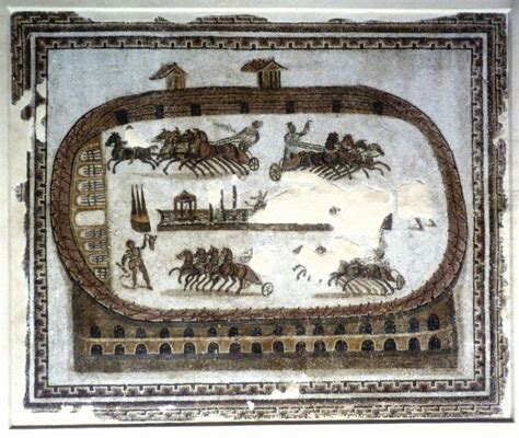 Roman mosaic depicting chariot race Free Photo Download | FreeImages