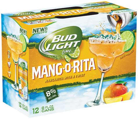 bud light mango - ria beverage drink mix, 12 floz bottles pack of 12