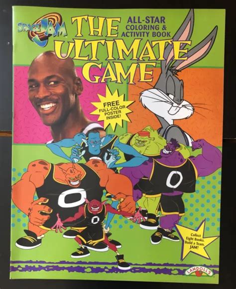 HUGE SPACE JAM The Ultimate Game Michael Jordan All Star Coloring Book Poster $20.00 - PicClick