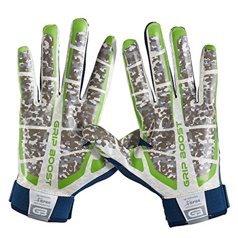 Football Grip Boost Football Gloves #1 Grip Stealth Pro Elite Adult Men and Youth Football ...