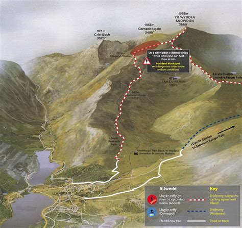 Llwybr Llanberis Path Map © APCE_SNPA_0 – COG Youth Services Ltd