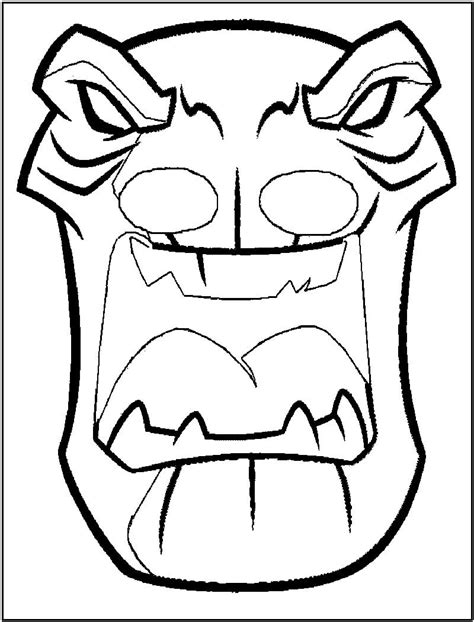 Drawing Monster Mask coloring page - Download, Print or Color Online for Free